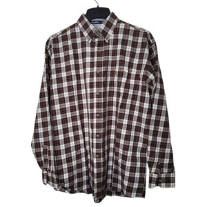 Wrangler George Strait Men's Shirt Plaid Button Up Size XXL Button-Down Collar